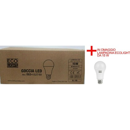 Lampadina-ECOLIGHT-da-15W-(10-PZ.)-+-Lampadina-ECOLIGHT-da-15W-IN-OMAGGIO